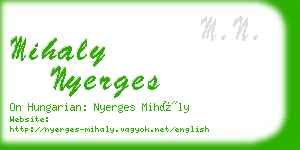 mihaly nyerges business card